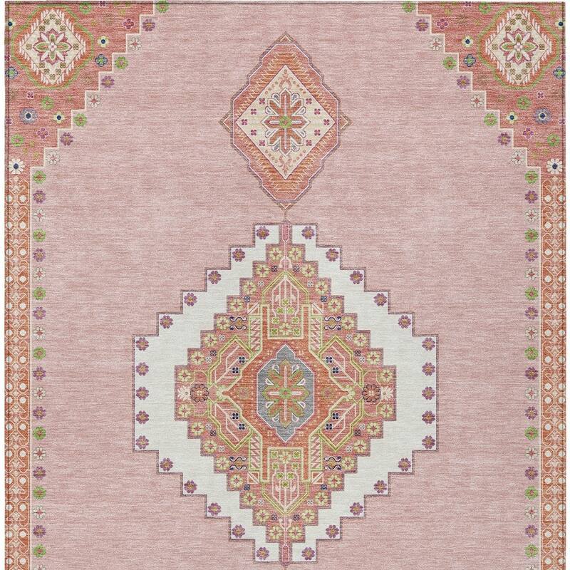 HomeRoots Oriental Traditional Rectangle Outdoor Rug