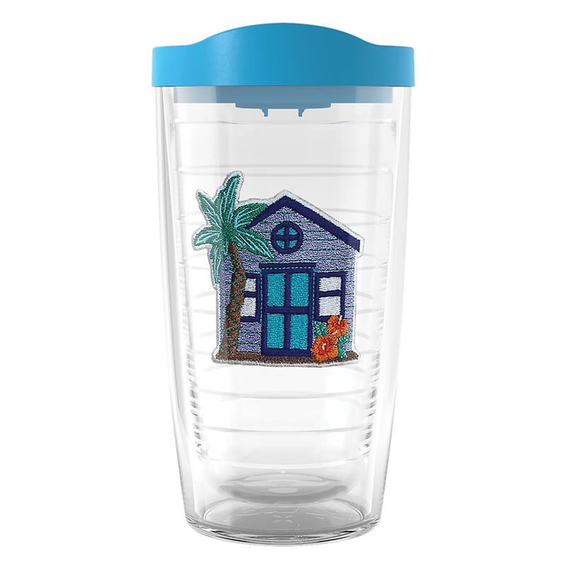 Tervis Beach House Retreat Collection Made in USA Double Walled Insulated Travel Tumbler, Curacao House - 16oz