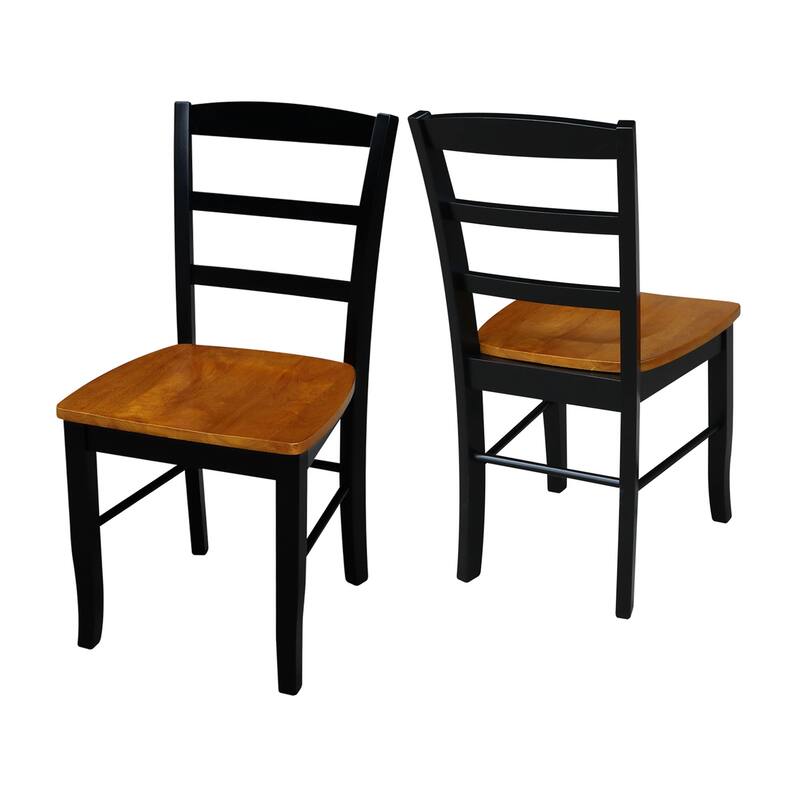 International Concepts Solid Wood Madrid Ladderback Chairs, Set of 2