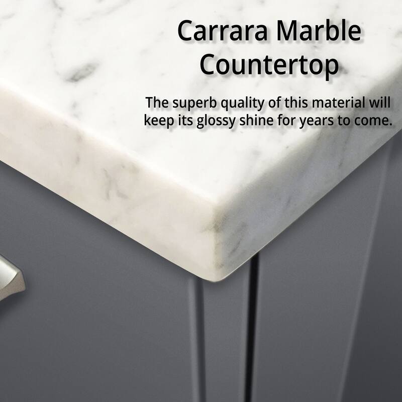 30-inch Bathroom Vanity with Mirror, Spacious Storage Compartment, and Fully Assembled Cabinet