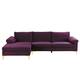 Velvet Upholstered L-Shape Sectional Sofa