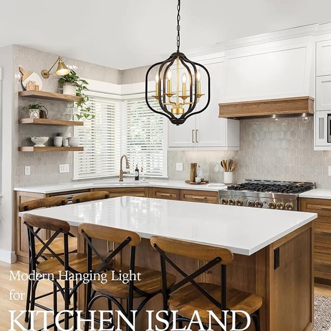 4-light pendant light black and gold kitchen island light metal hanging light