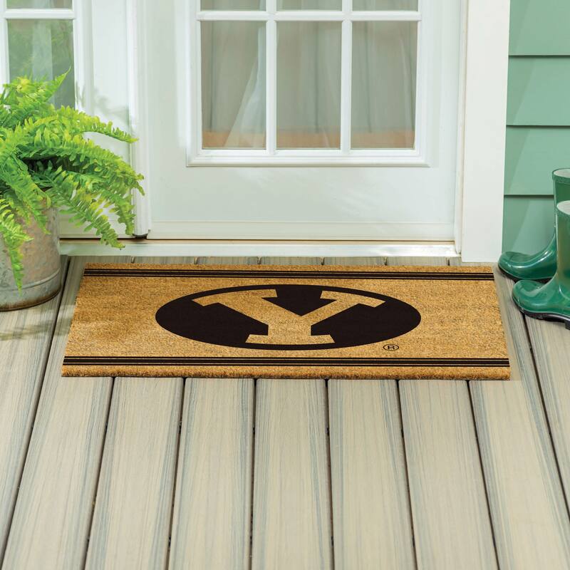 Brigham Young University Monochrome Indoor/Outdoor Coir Door Mat