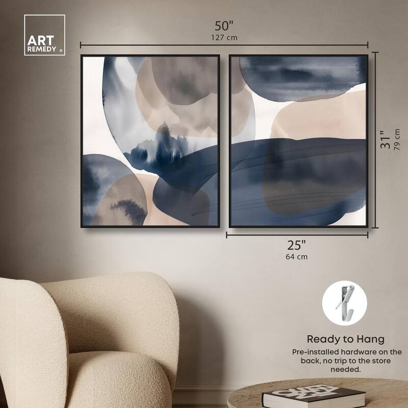 Rust and Noir Canvas Set of 2 by Art Remedy