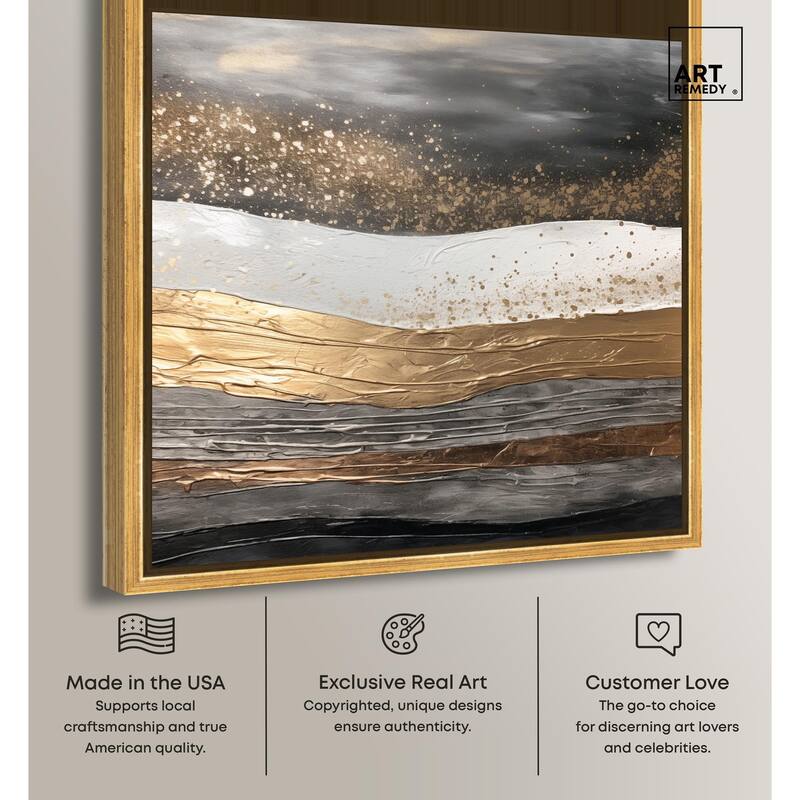 Moonlit Gold III Canvas by Art Remedy