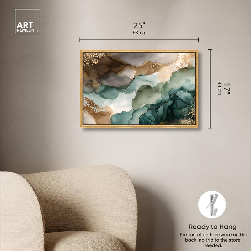 Golden Estuary I Canvas by Art Remedy