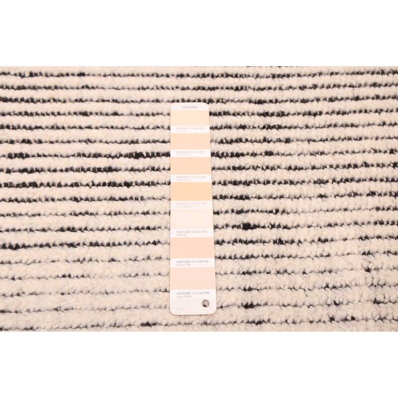 ECARPETGALLERY Hand-knotted Tangier Cream Wool Rug - 5'1 x 7'11