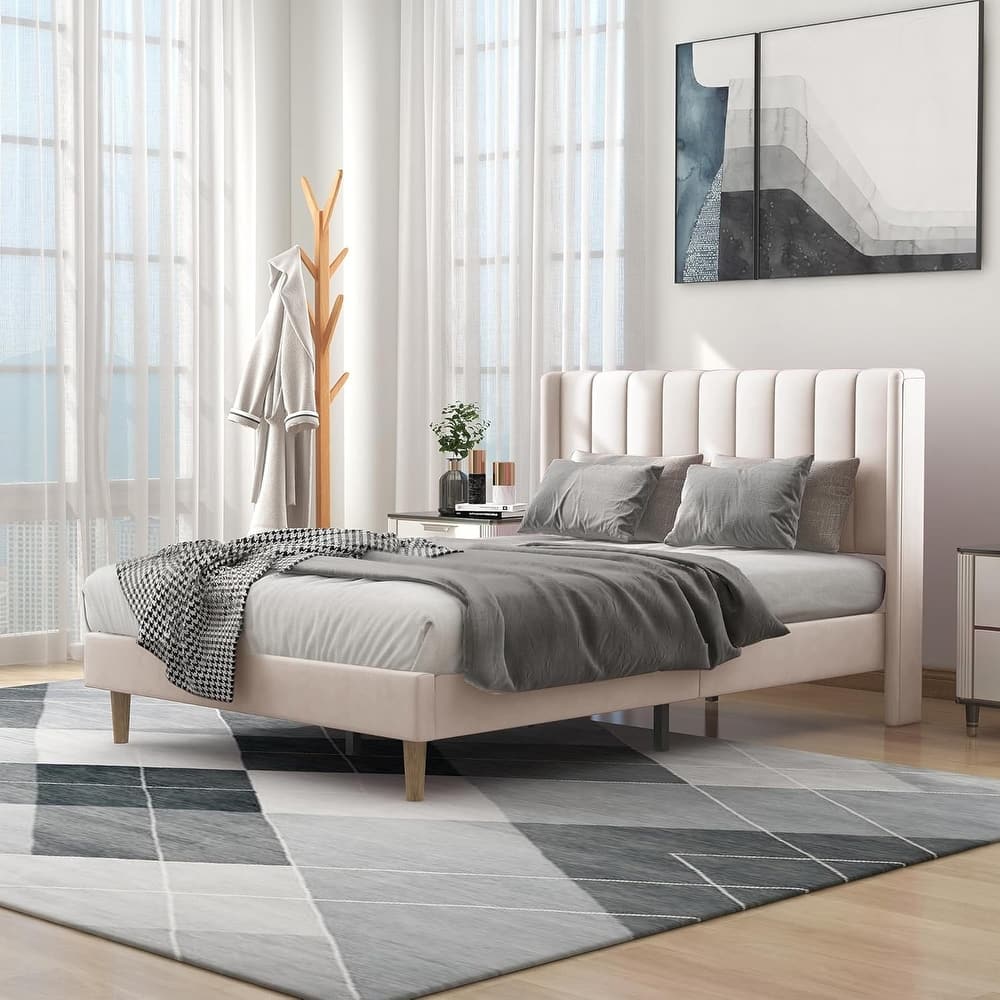 Alazyhome Upholstered Platform Bed Frame