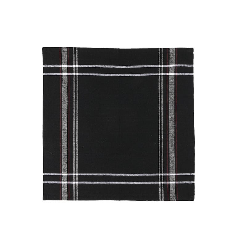 French Border Napkin (Set Of 4) (Black)