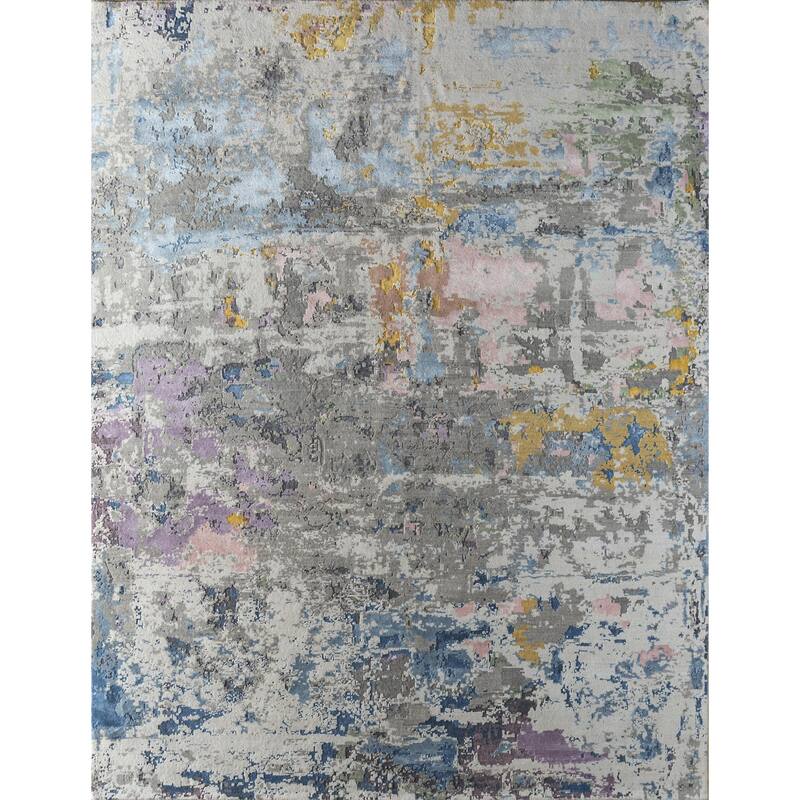 HomeRoots Abstract Contemporary Rectangle Area Rug - 120.00 in. x 96.00 in. x 0.25 in.