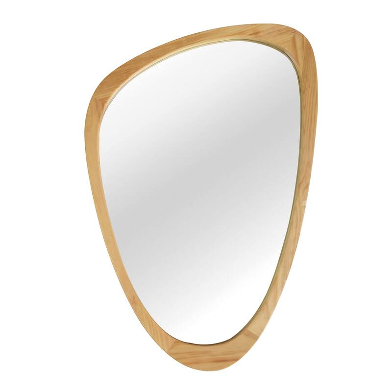 Irregular Solid Wood Frame Decorative Mirror
