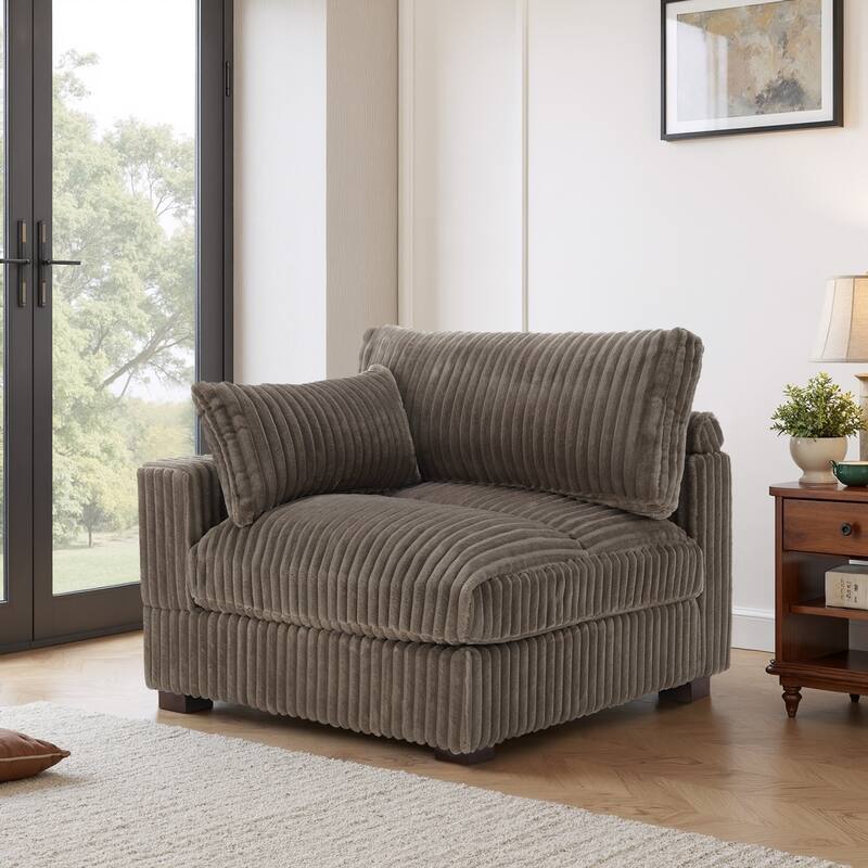 Plush Faux Fur Accent Sofa Chair