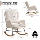 preview thumbnail 8 of 54, HOMYKA 25.2” Wide Rocking Chair with Button Accents for Nurseries