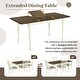 5-Piece Solid Wood Dining Set, Extendable Dining Table with 15 ...