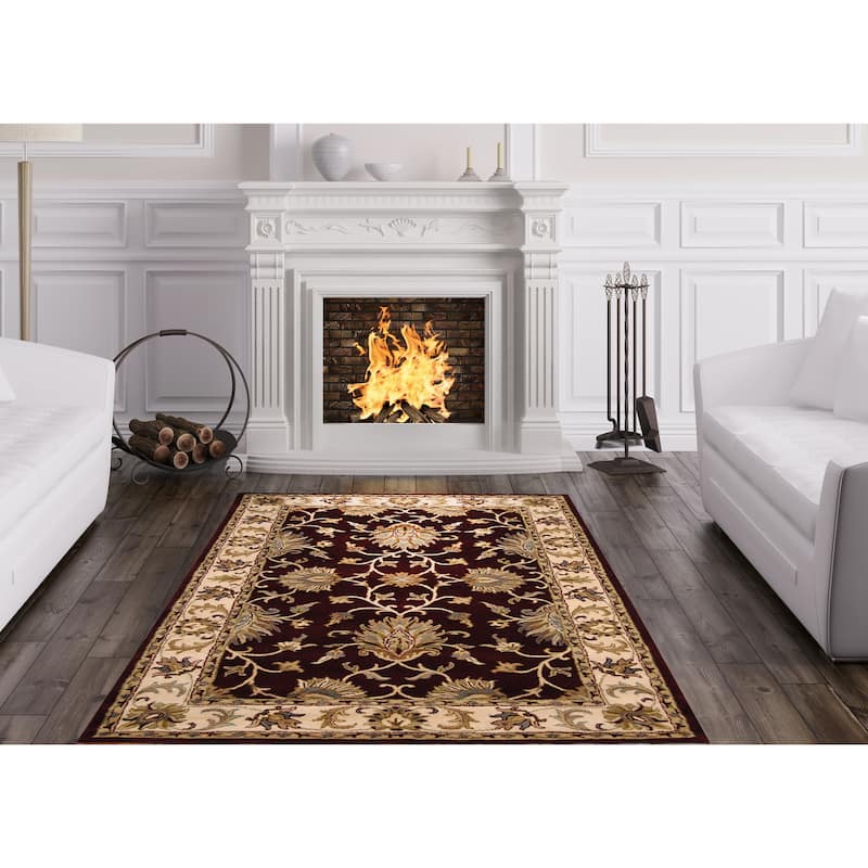 HERAT ORIENTAL Handmade 5'x8' Isfahan Design Wool Rug - 5' x 8'