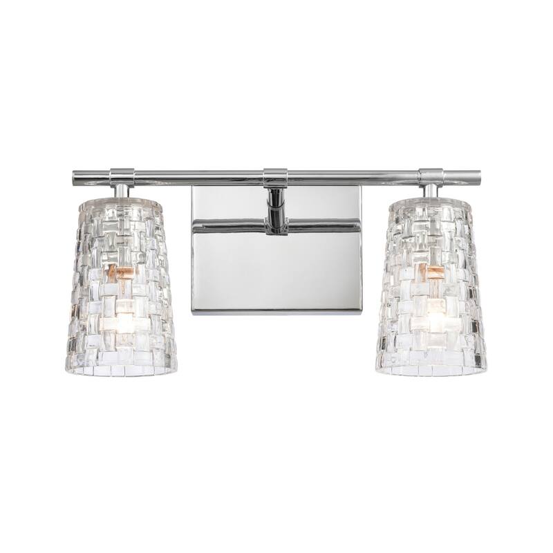 Lightweave 15-inch Wide 2-Light Vanity Light in Polished Nickel - 15