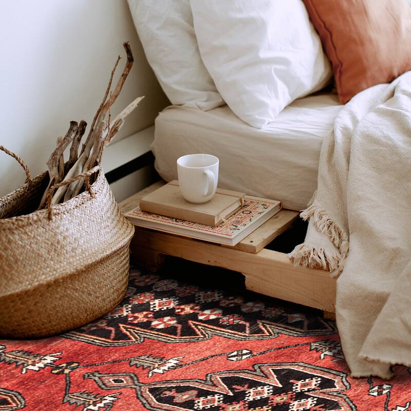 ECARPETGALLERY Hand-knotted Andelz Light Red Wool Rug - 3'10 x 6'2