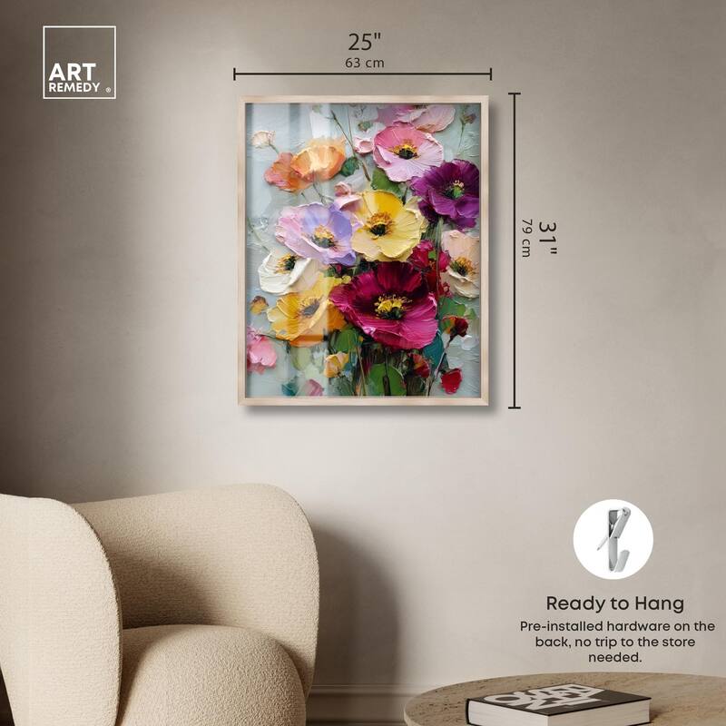 Floral Texture I Shadowbox by Art Remedy