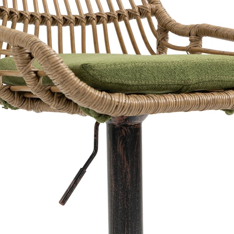 Swivel Bar Stools Set of 2 Adjustable Counter Height Chairs