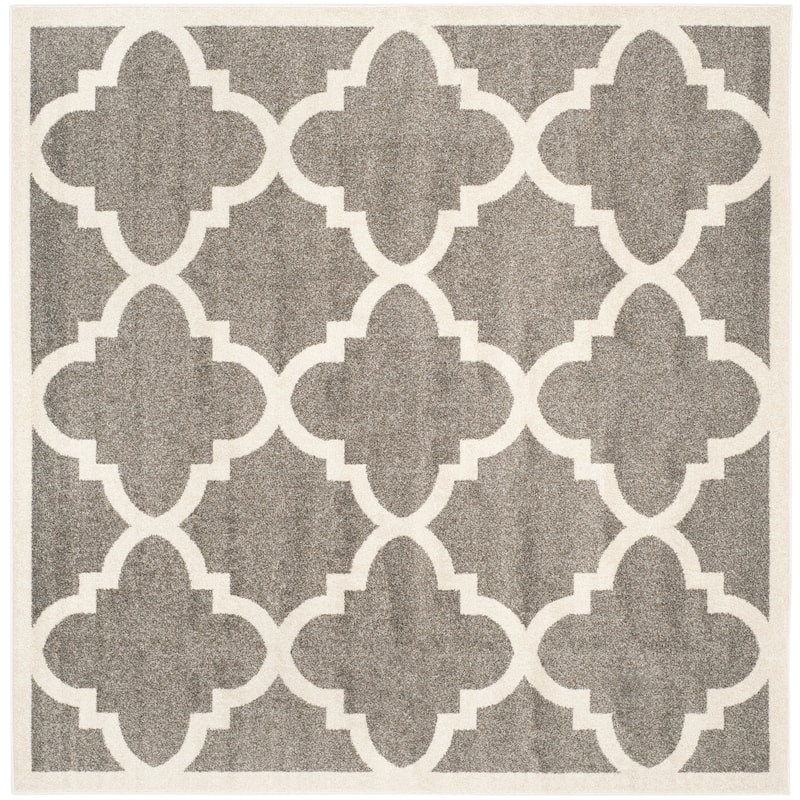 SAFAVIEH Amherst Elvana Modern Rug - 7' Square - Dark Grey/Beige