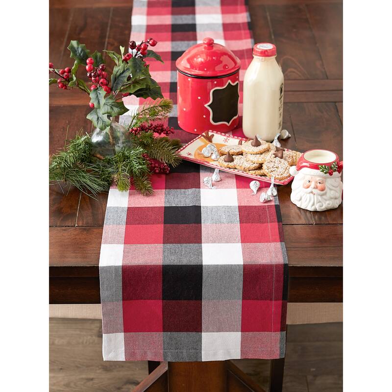 DII Tri Color Check Table Runner