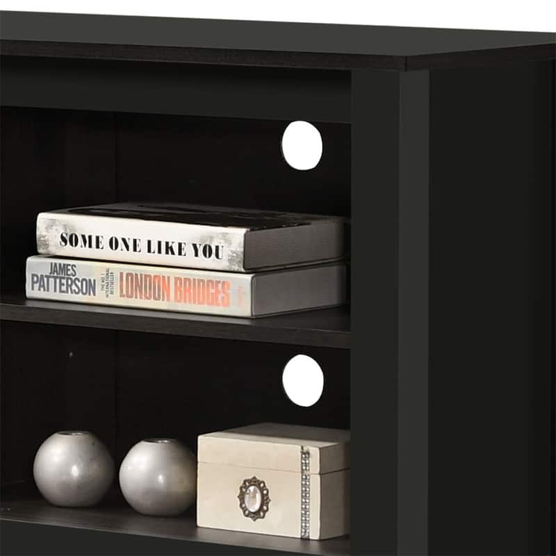 70" TV Stand with Open Shelves and Cable Management