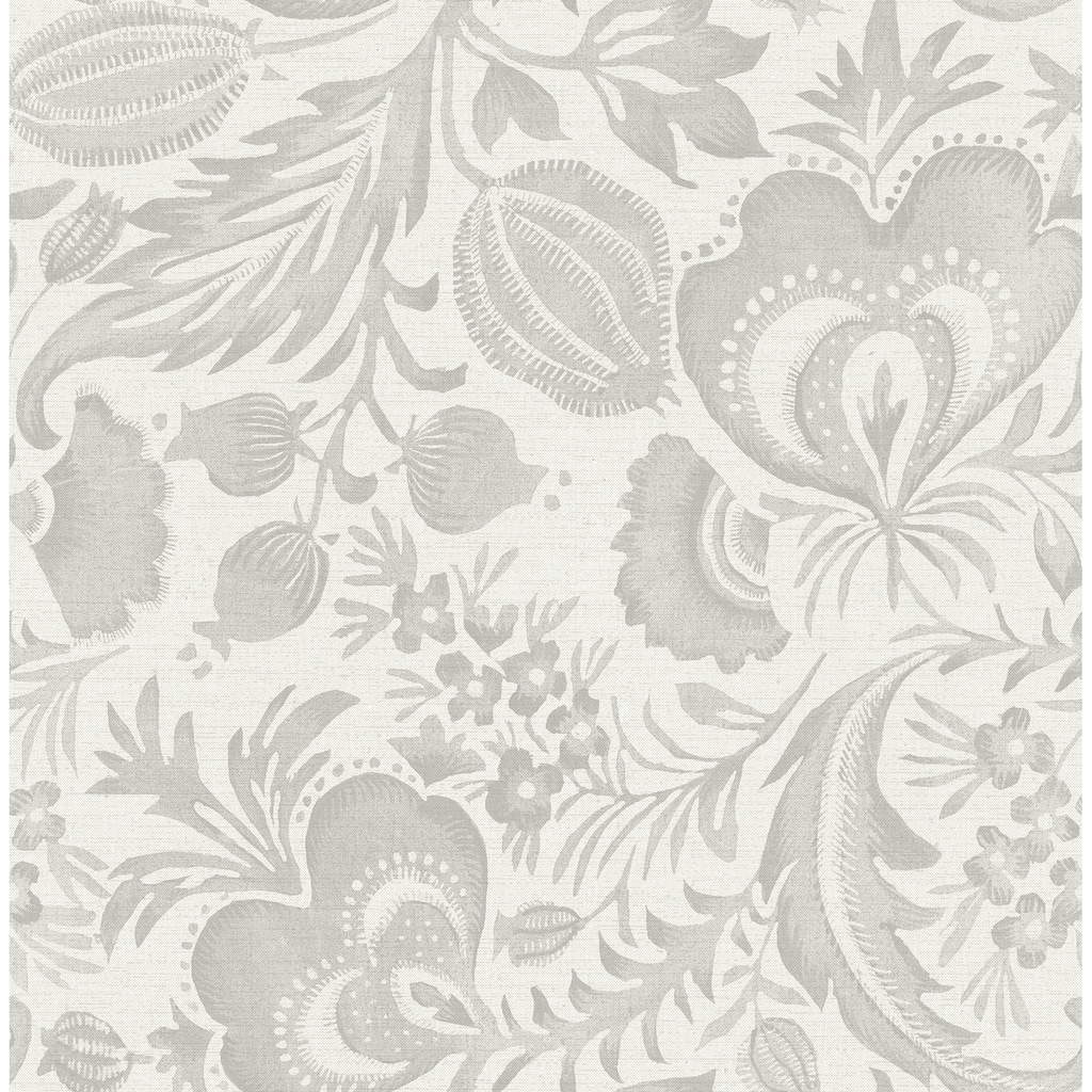 A-Street Prints Culver Grey Jacobean Wallpaper