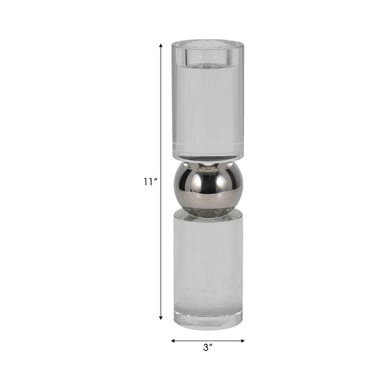 Candle Holder - Crystal Modern Cylinder Taper