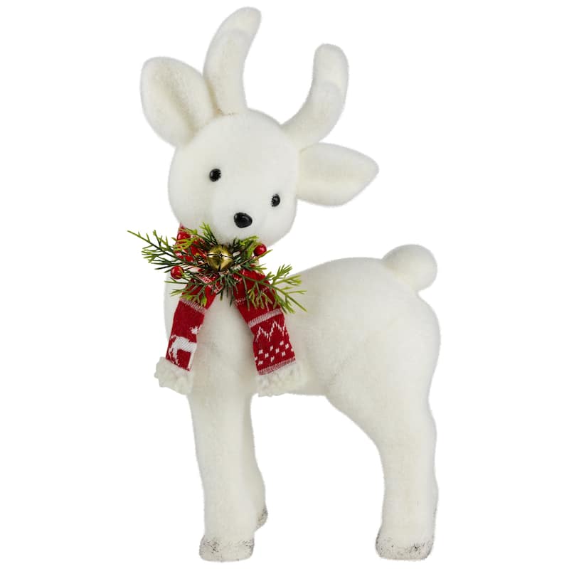 Standing Baby Deer with Scarf Christmas Figurine - 15.75"