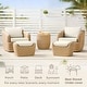 preview thumbnail 28 of 78, Patio Wicker Furniture Set Outdoor Rattan Bistro Set