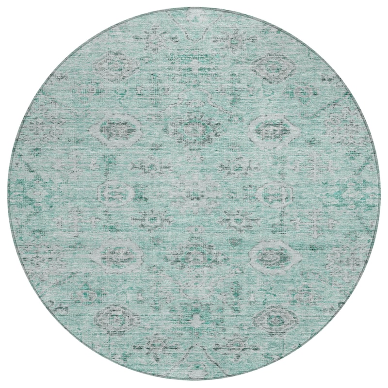 Machine Washable Indoor/ Outdoor Vintage Traditional Chantille Rug