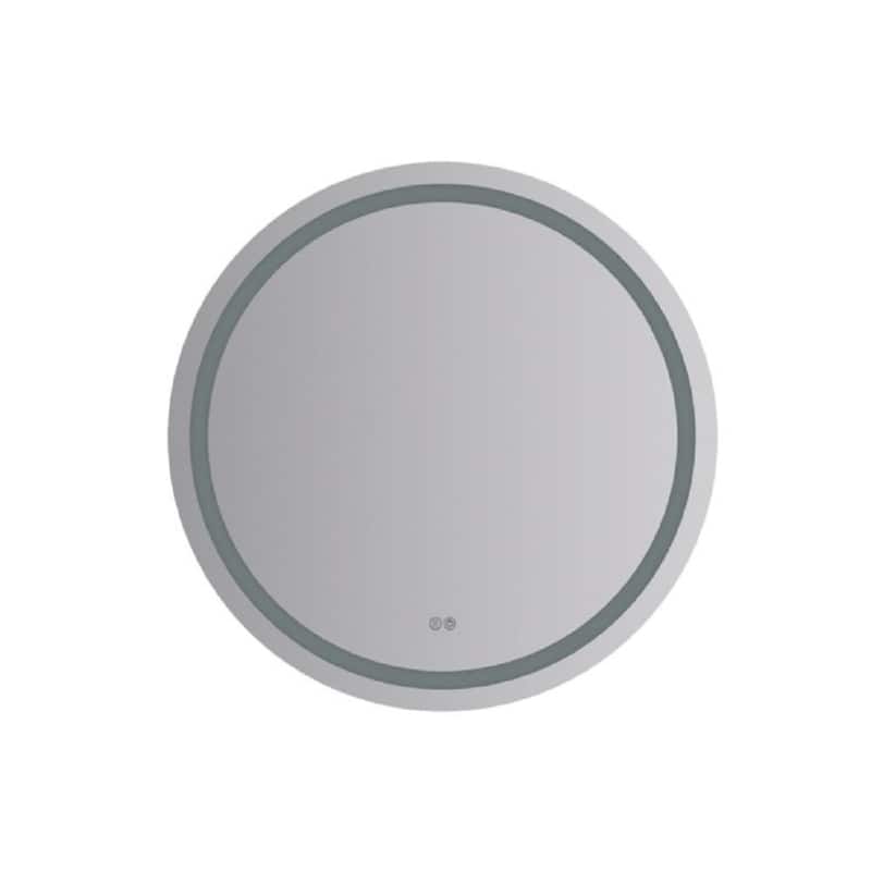 Fresca FMR023030RD Santo 30" Diameter Modern Circular Aluminum - Silver