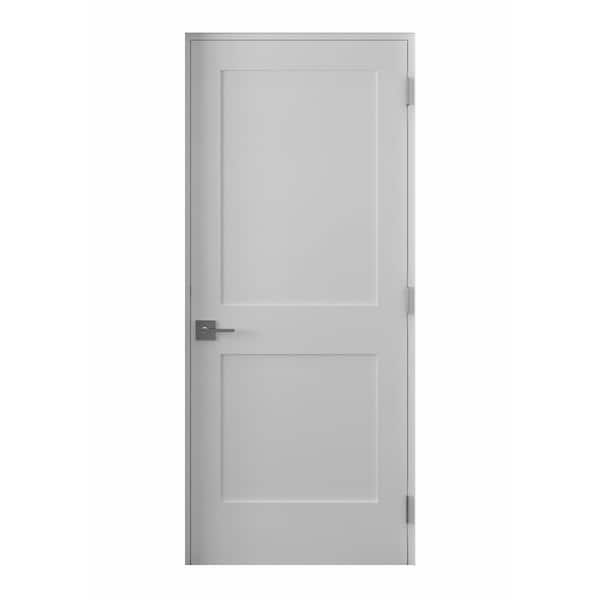 PreHung Interior Door 30 x 80 in Solid Core Wood, Primed, Hinges