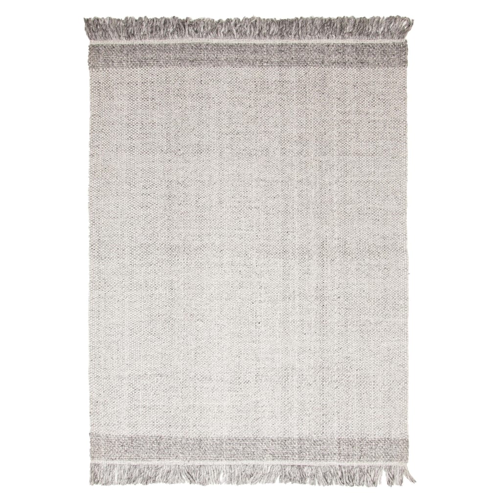 ECARPETGALLERY Braid weave Sienna Grey Wool Rug - 5'2 x 7'3