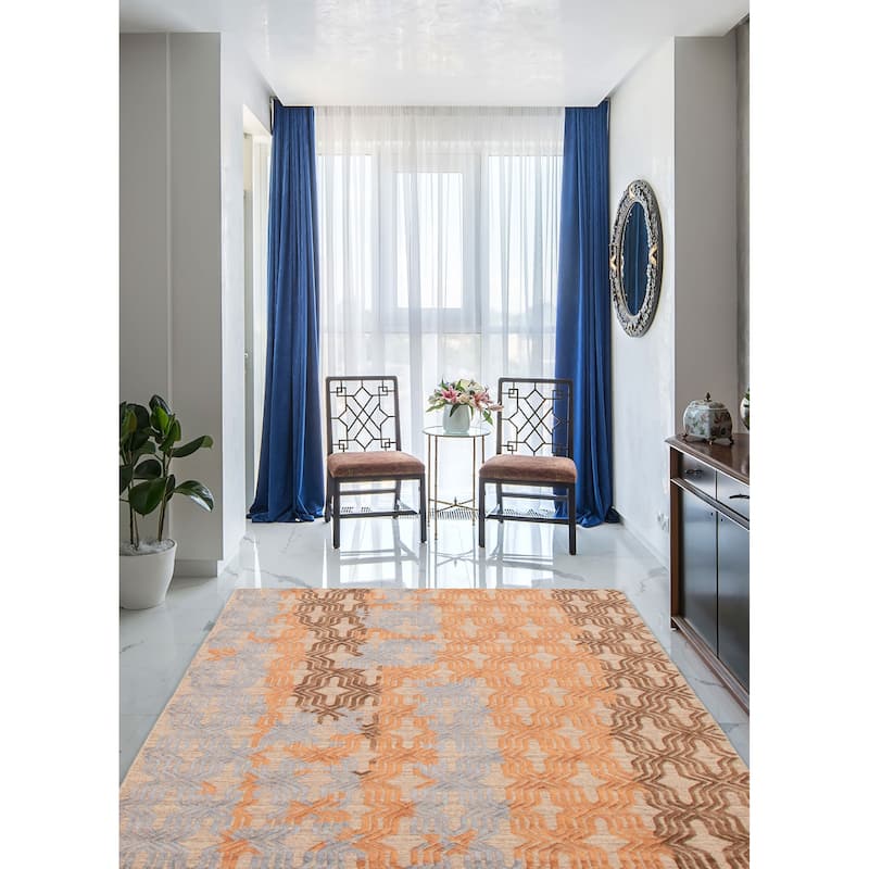 ECARPETGALLERY Hand-knotted Tangier Copper Wool Rug - 5'2 x 7'10