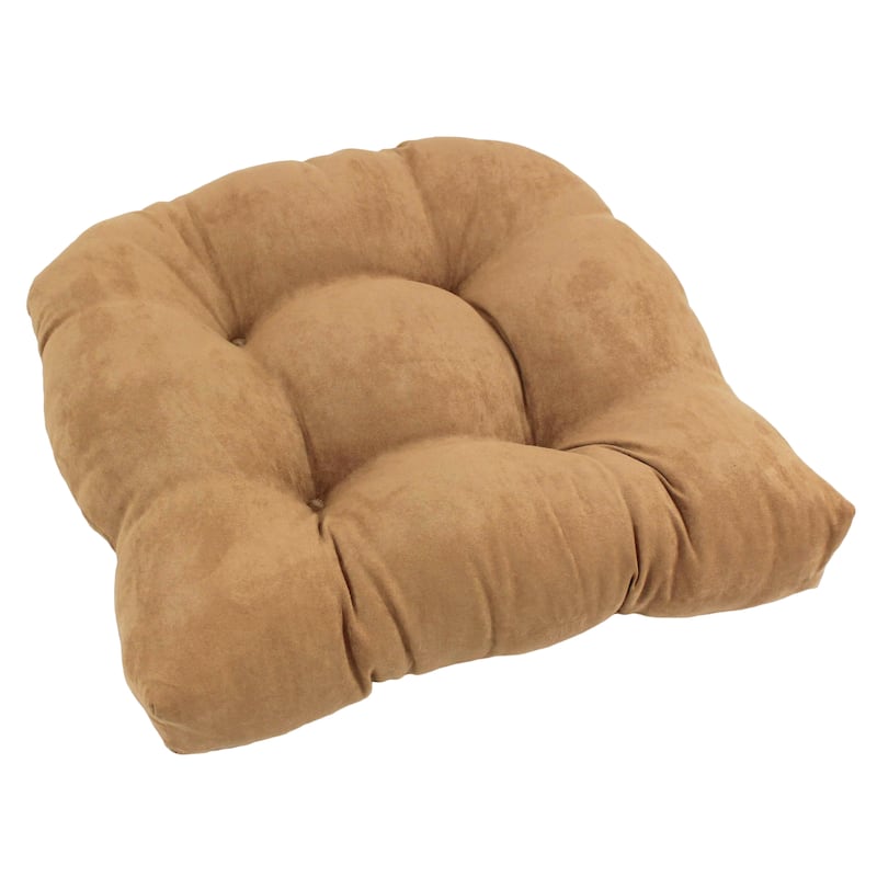 19-inch U-Shaped Microsuede Chair Cushion (Set of 1, 2, or 4) - Single - Camel