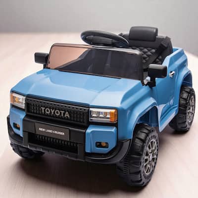 12V Licensed Toyota LC250 Ride-On Car with Remote Control, Four-Wheel Suspension, Bluetooth,LED Lights,USB,Music for Kids 2-4