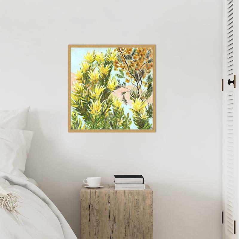 Licha 2 by Elan Studios Framed Canvas Wall Art Print - Sylvie Bright Gold