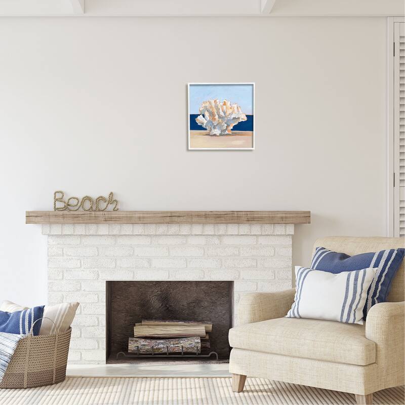 Stupell Coral Still Life Painting Framed Giclee Art Design by Ethan Harper
