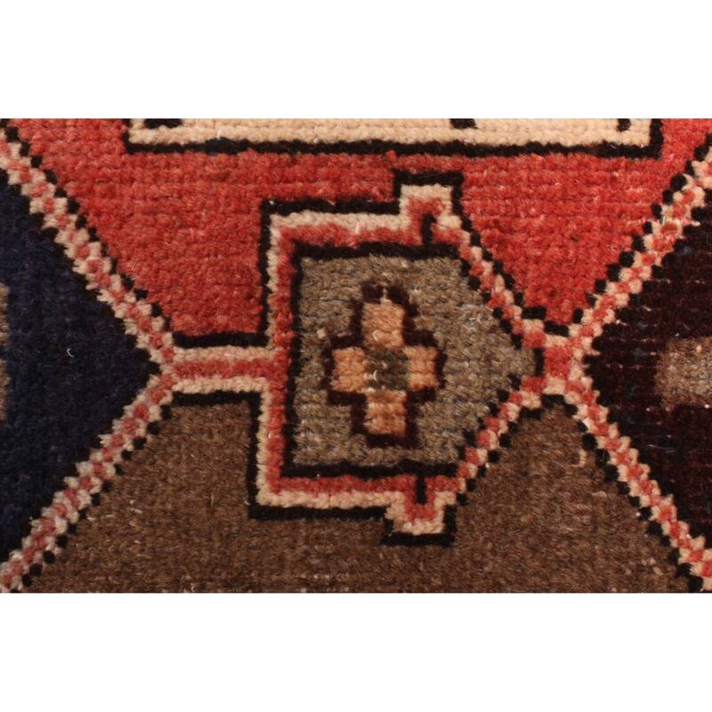 ECARPETGALLERY Hand-knotted Kayseri Vintage Red Wool Rug - 3'5 x 8'8
