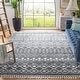 preview thumbnail 86 of 117, SAFAVIEH Berber Fringe Shag Leatha Trellis Rug 6'7" x 9' - Grey/Ivory - Rectangle