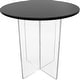 preview thumbnail 26 of 33, Valore Modern Wood Side End Table W Acrylic Base - Round Accent Center Coffee Table for Living Room Bedroom Home Office