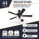 preview thumbnail 4 of 13, 44" Prominence Home Miller Park Indoor Ceiling Fan, Espresso Bronze - 44