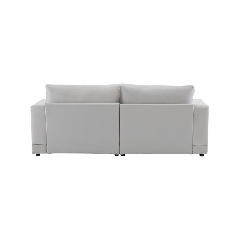 81" Classic Polyester 3-Seater Sofa with Soft Fabric Upholstery