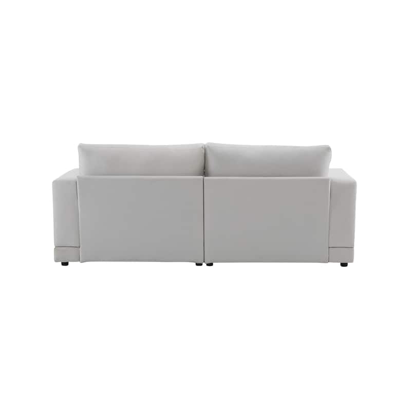 Christopher Knight Home - Grace 81" Modern Upholstery Sofa Loveseat with Square Arms