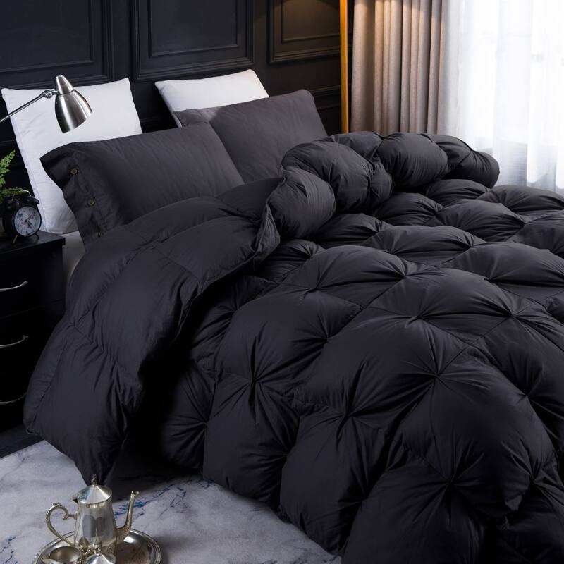 Pinch Pleat Goose Feathers Down Comforter Palatial King Duvet Insert