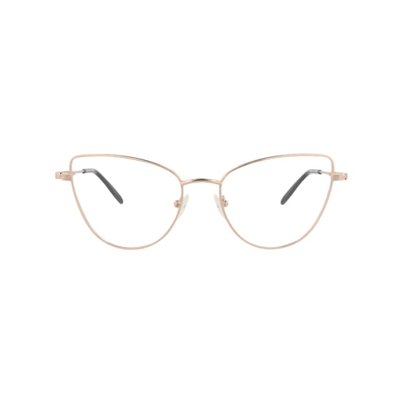 Alexander McQueen Cat Eye-Frame Metal Optical Frames - Gold Gold Transparent - Gold
