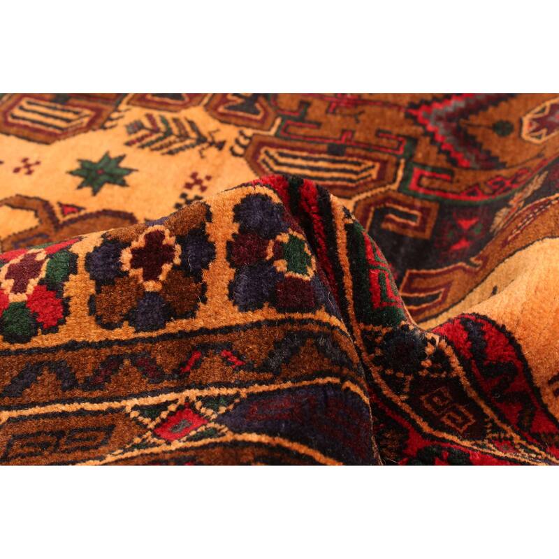 ECARPETGALLERY Hand-knotted Teimani Light Brown Wool Rug - 3'11 x 6'9