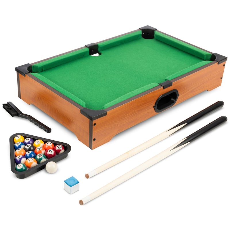 Mini Table Top Pool Table Set - Green