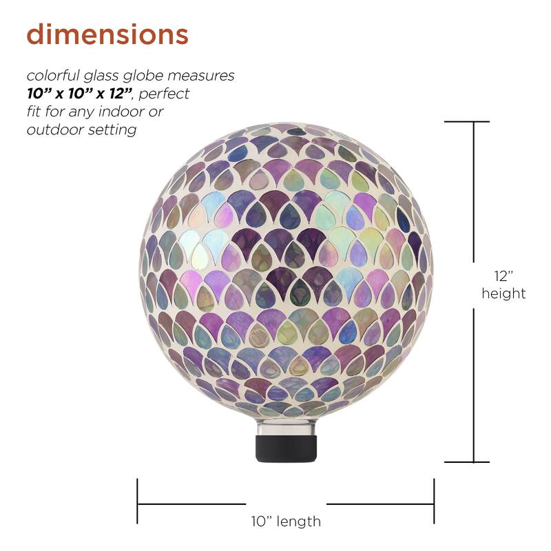 10 Inch Gazing Globe Shinning Purple